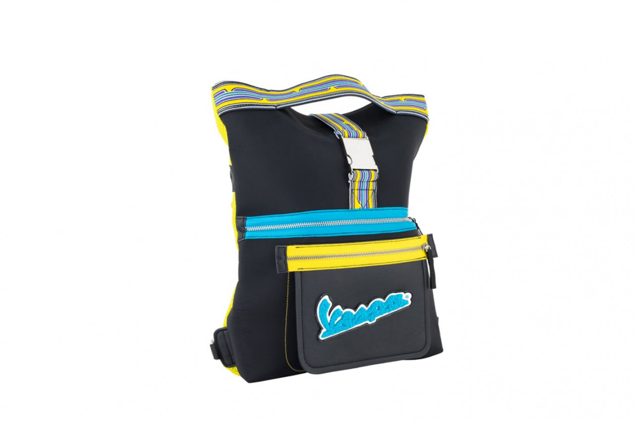 Borsa Vespa con funzione di zaino "V-Stripes" - Nero