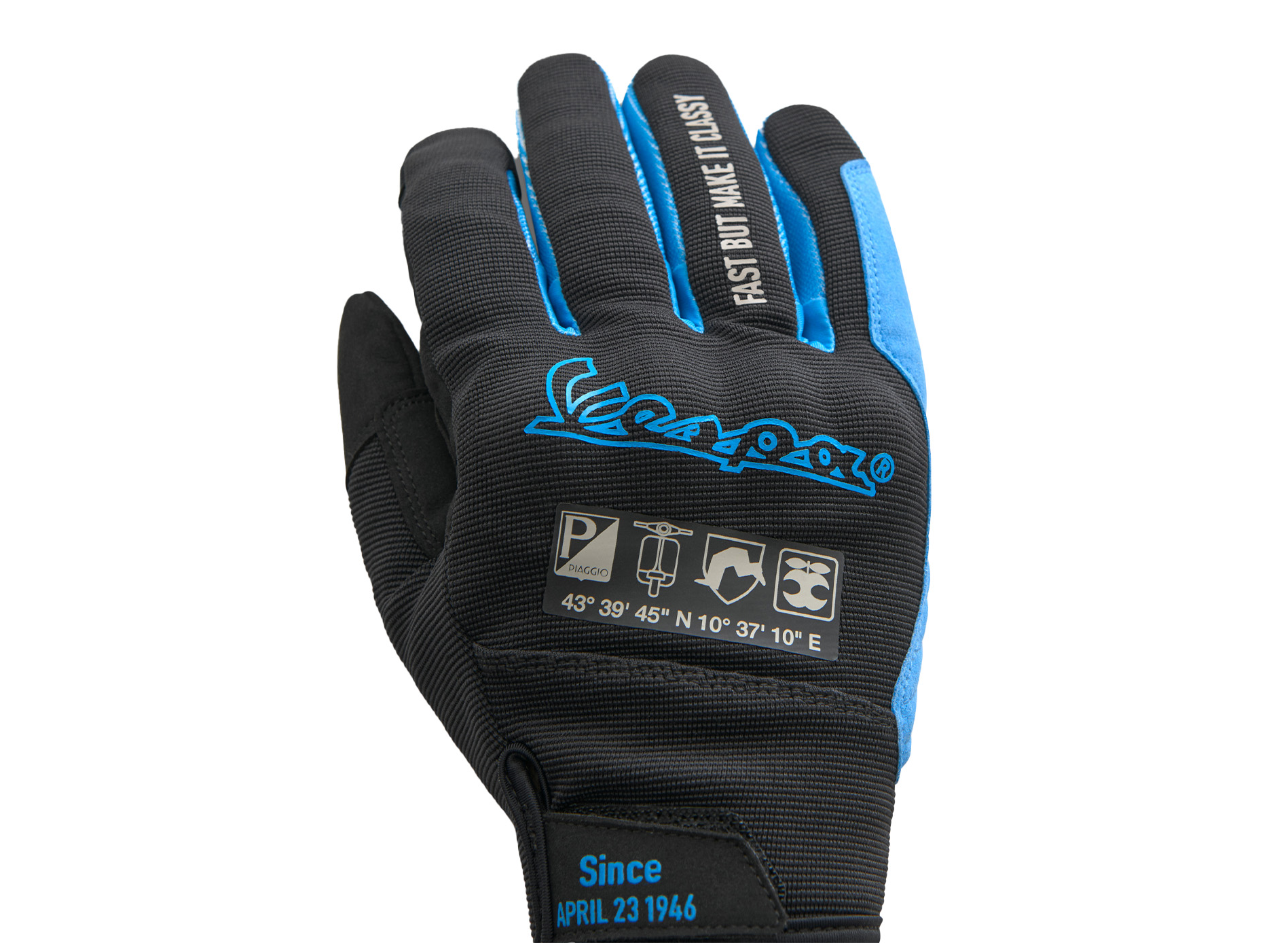 Guanti Vespa nero blu
