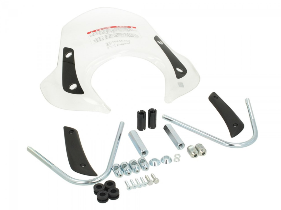 Parabrezza sportivo completo, trasparente per Liberty Original Piaggio