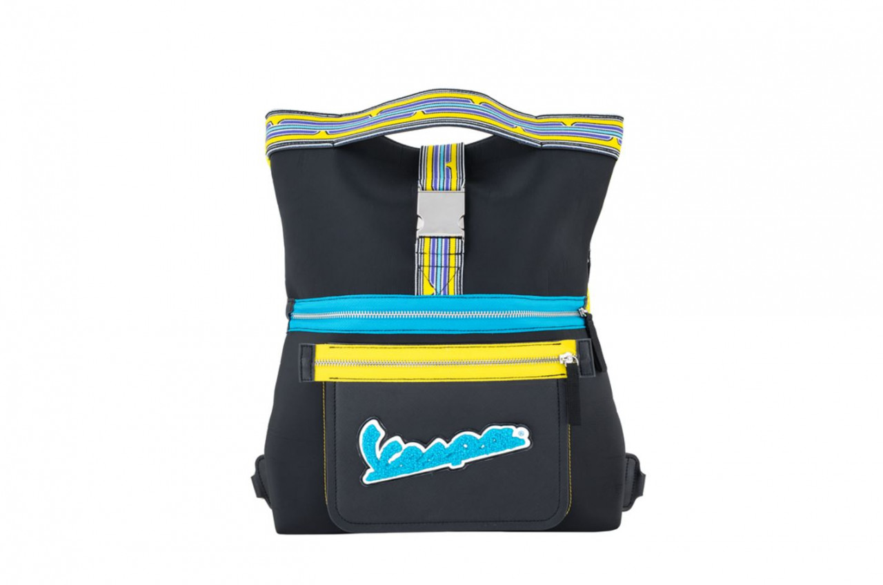 Borsa Vespa con funzione di zaino "V-Stripes" - Nero
