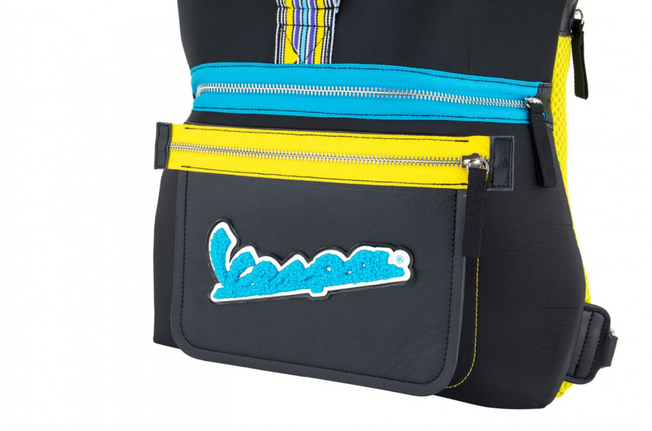 Borsa Vespa con funzione di zaino "V-Stripes" - Nero