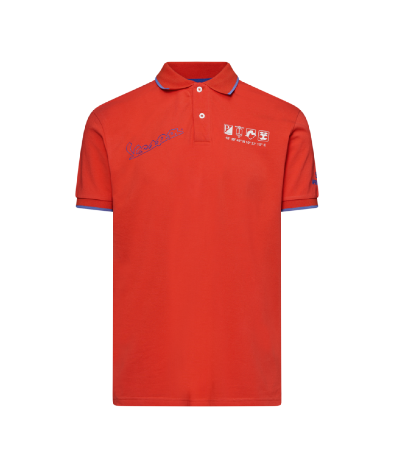 Polo Vespa arancione «Flame», collezione DEC