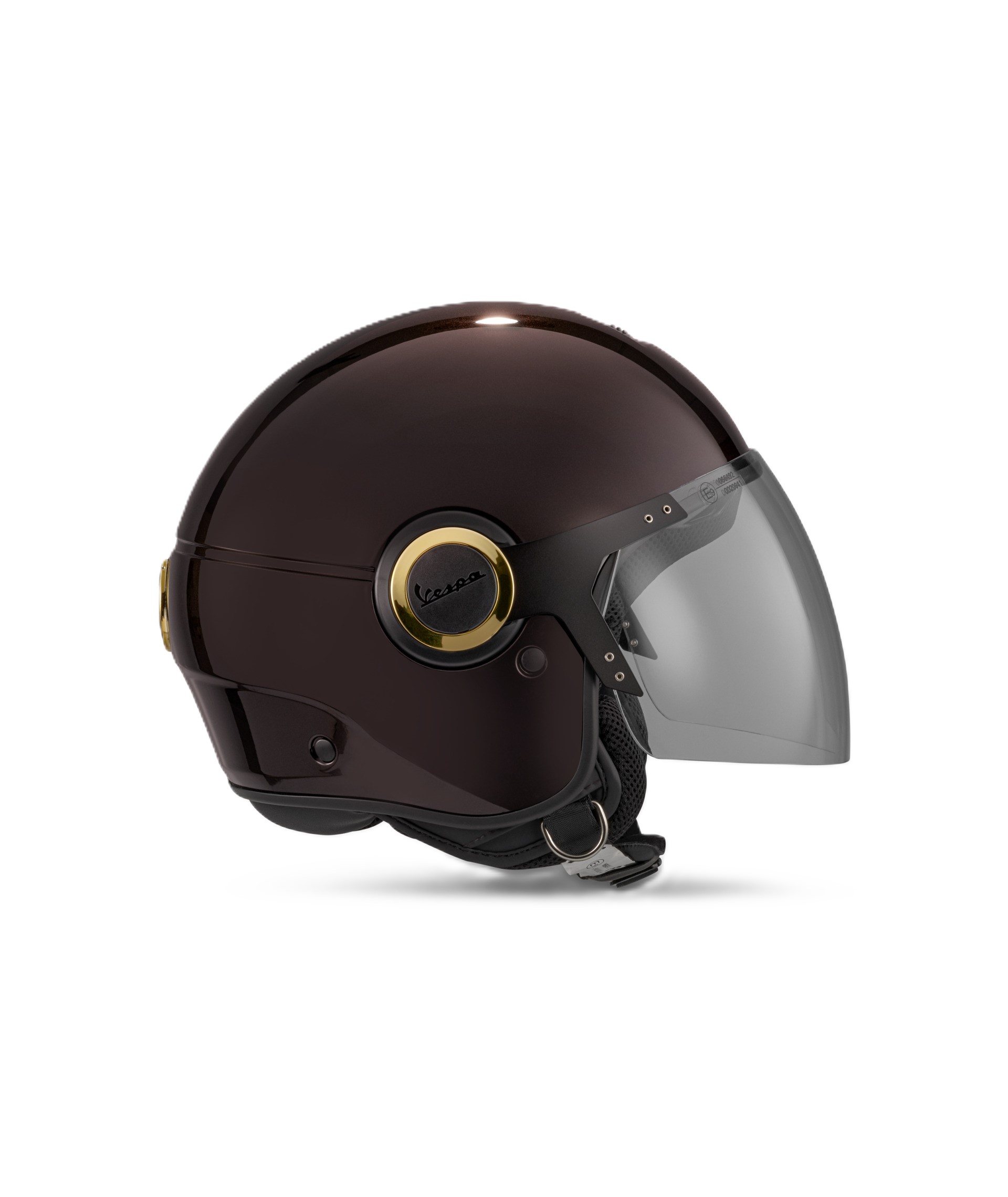 Casco jet Vespa Demi Jet 946 Horse marrone lucido