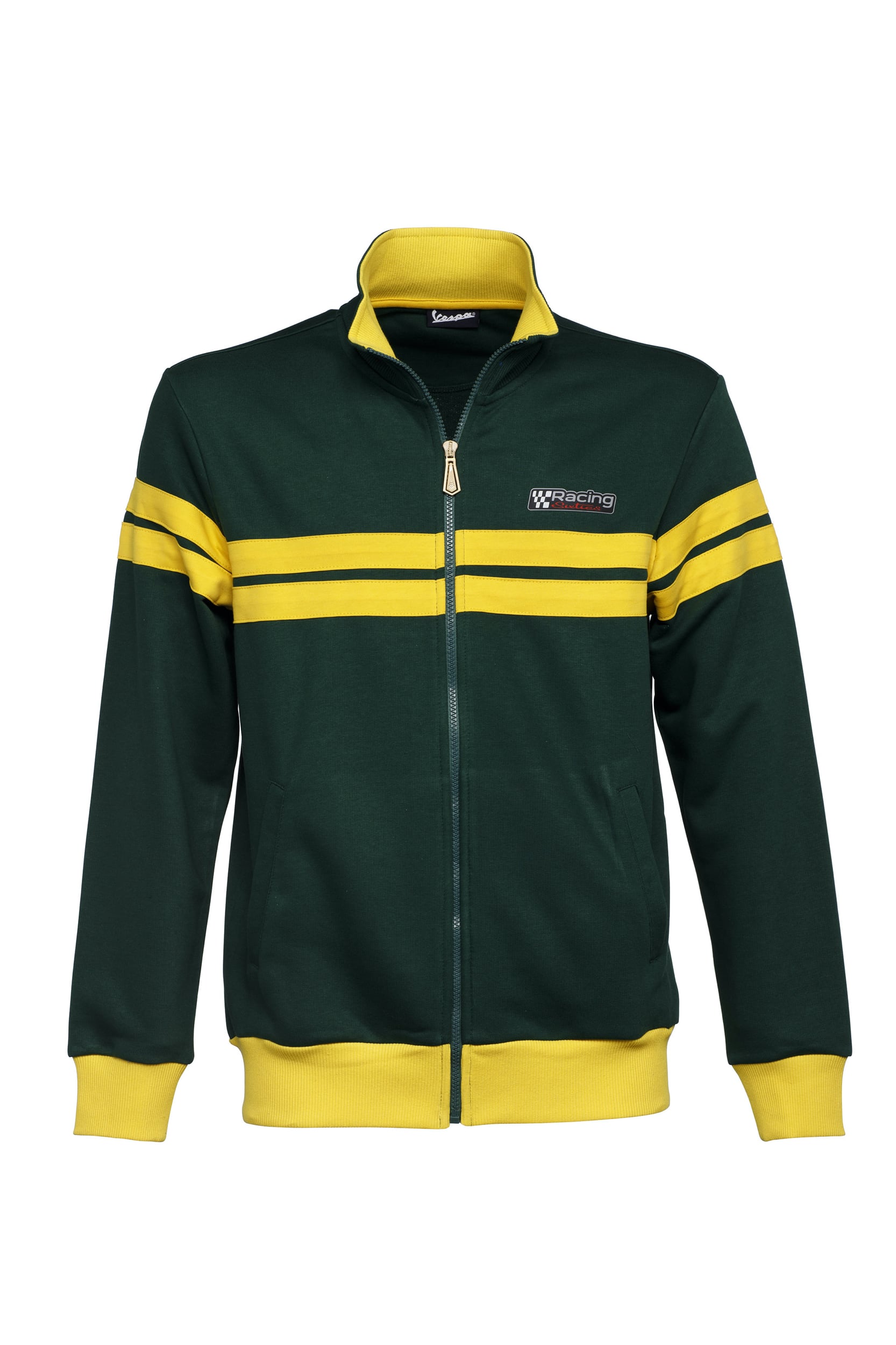 Giacca felpata Vespa, Racing Sixties 60s verde/giallo