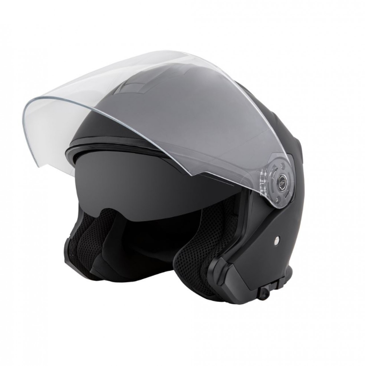 Casco jet Piaggio PFJ nero, opaco