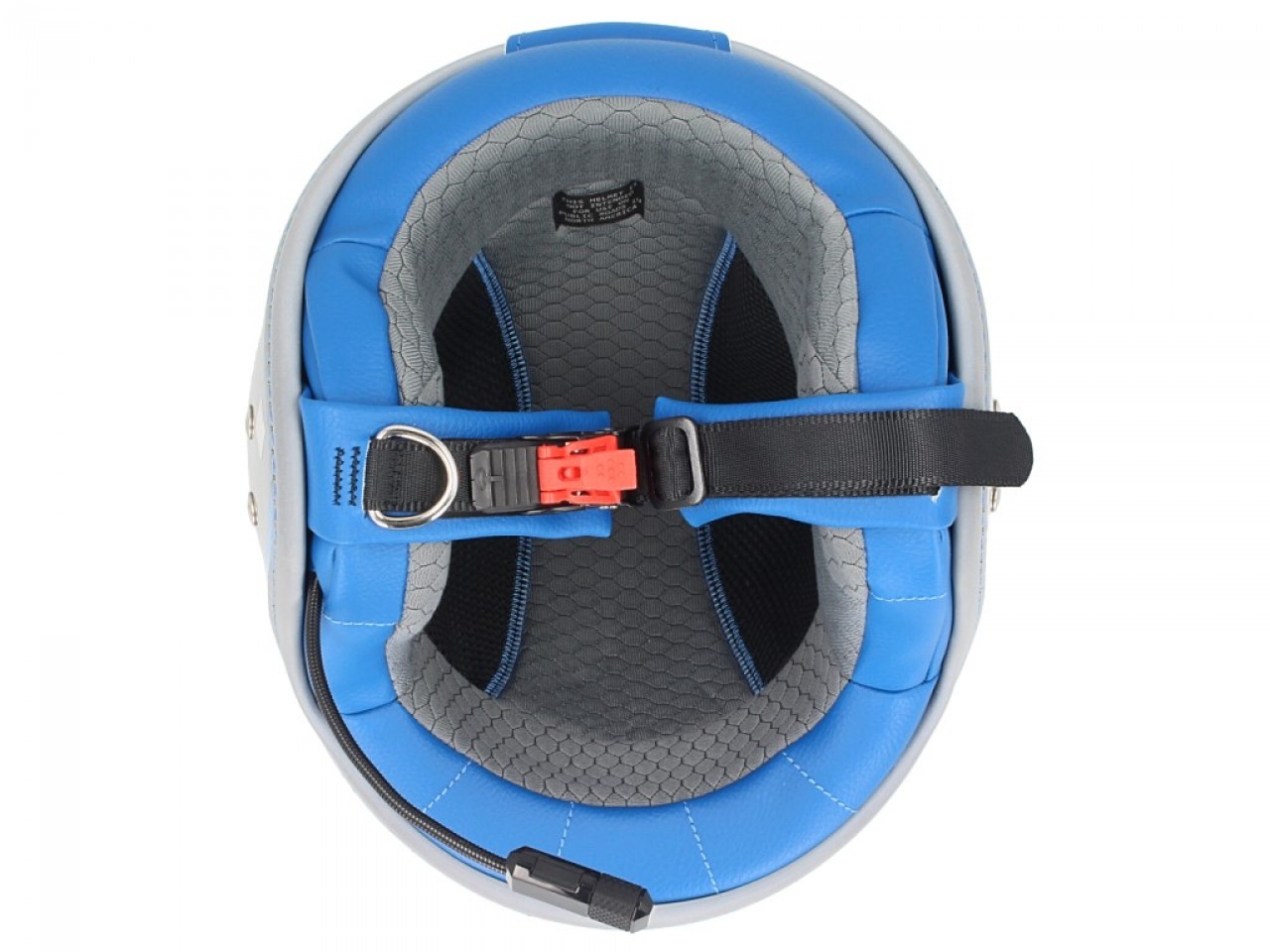 Casco Vespa jet Elettrica Tech blu (Bluetooth) argento
