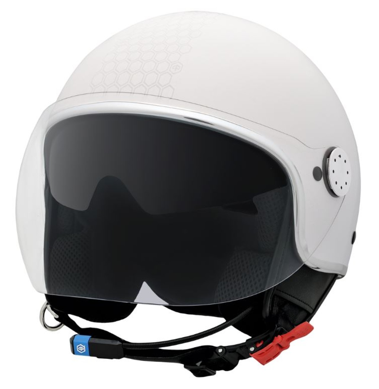 Casco jet Piaggio Demi Jet Mirror bianco opaco