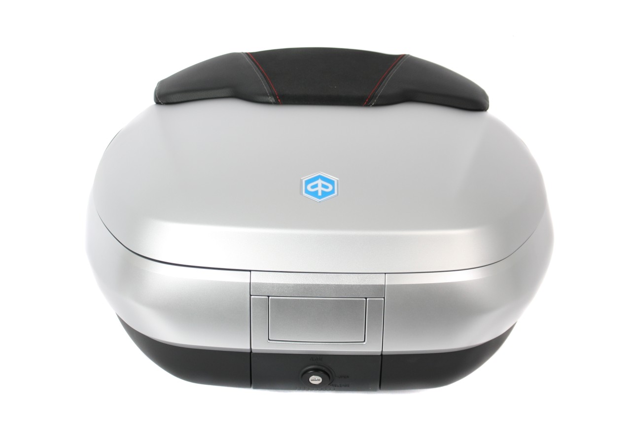 Top Case 50 l, (H4_grigio opaco 760/B) incl. cuscino posteriore per Piaggio MP3 500 Sport Advance HPE