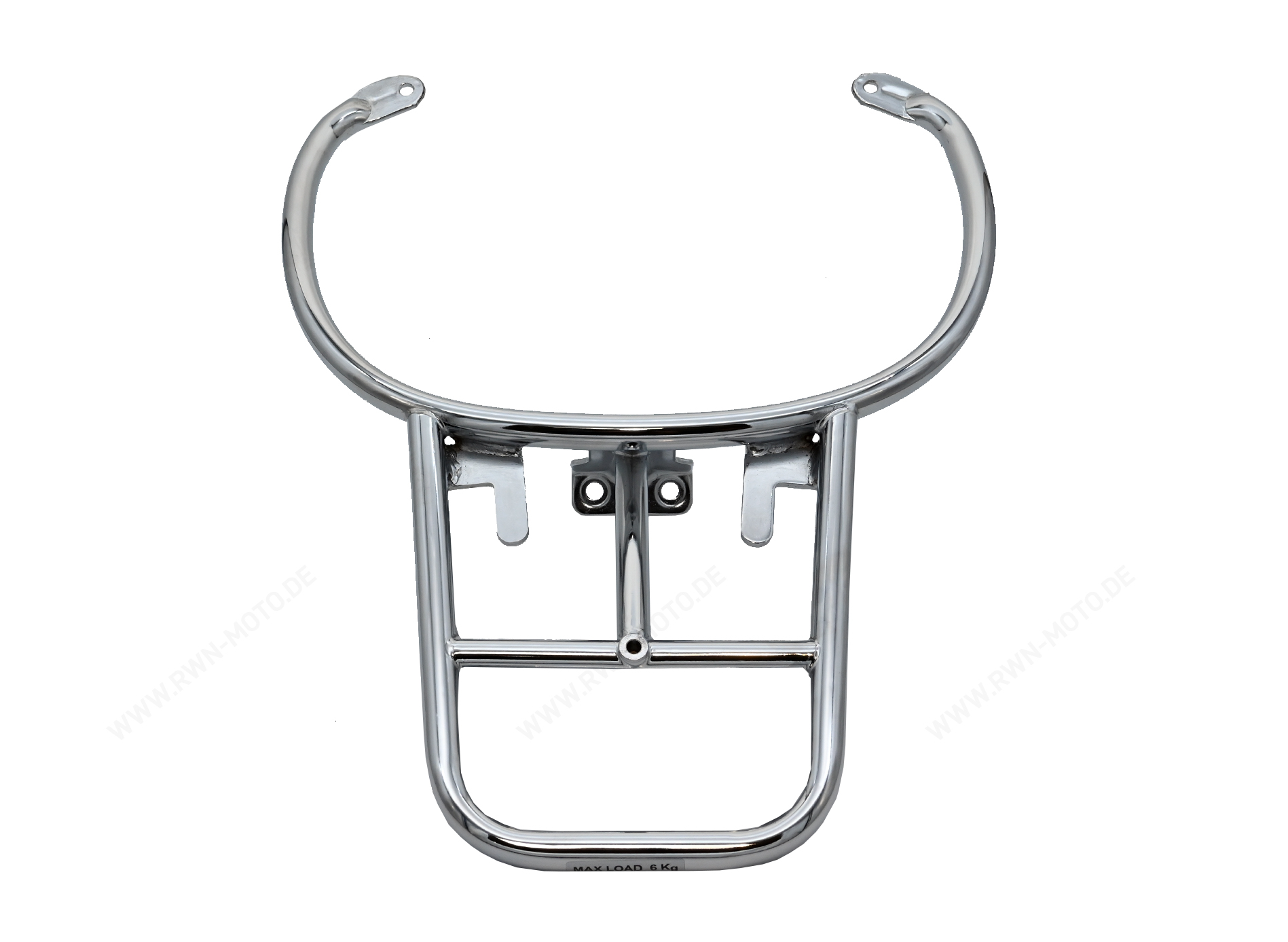 Portapacchi posteriore cromato per Vespa GTS, compatibile con il bauletto Vespa da 32 litri