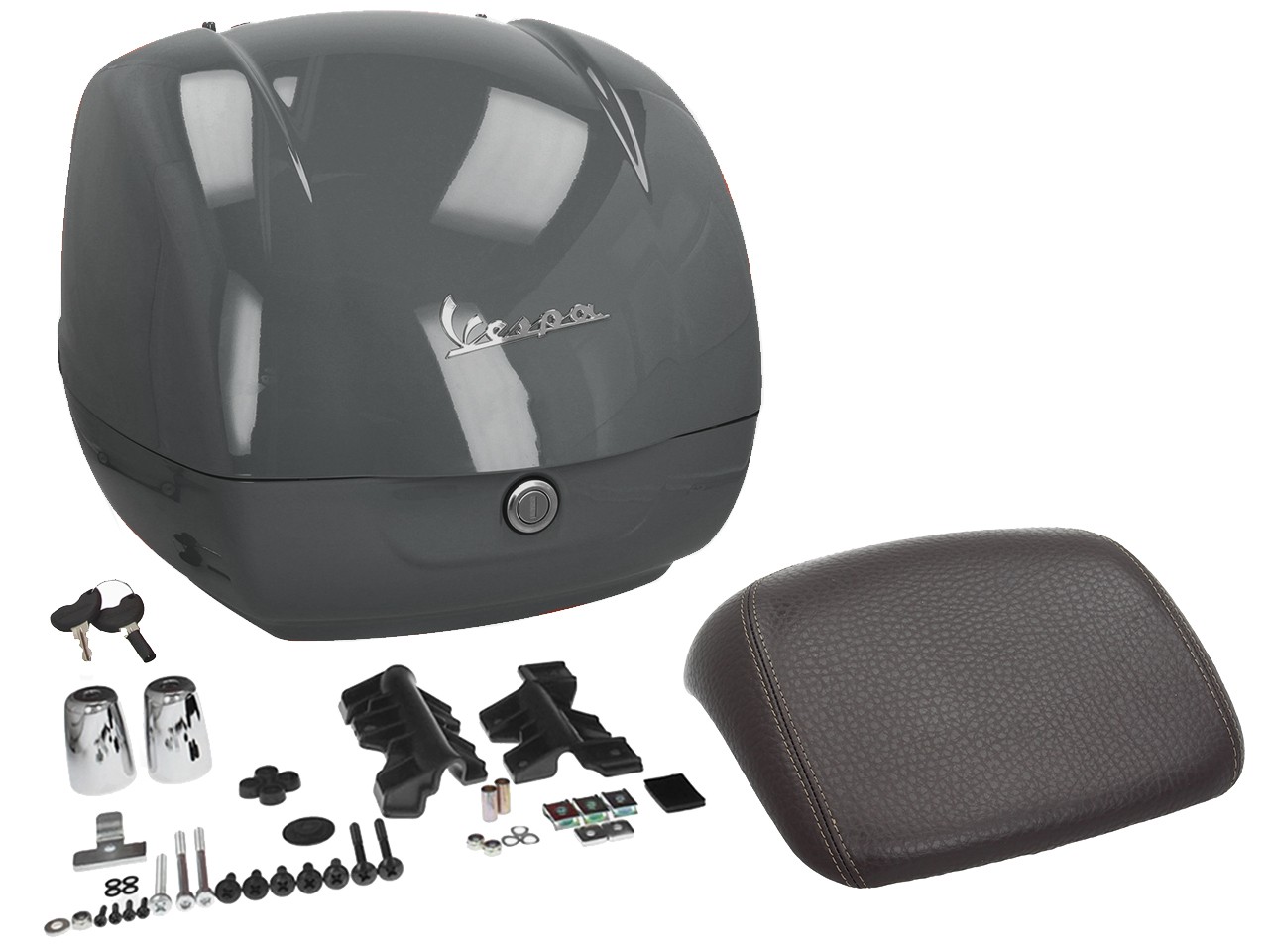 Bauletto originale per Vespa GTS - G03 Grigio Titano / Grigio Travolgente GLC