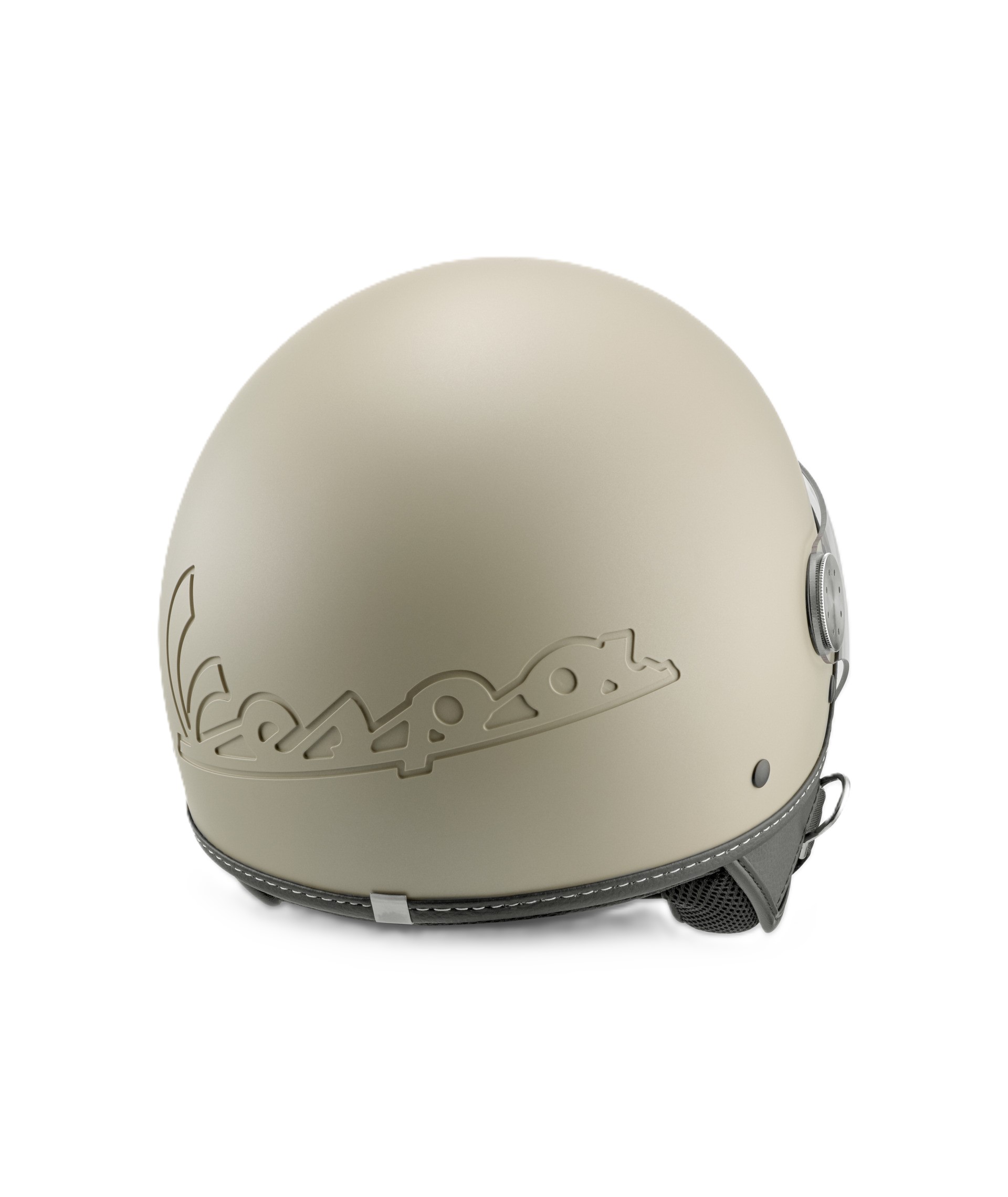 Casco jet Vespa, visiera Vespa LongHe, beige opaco (598)