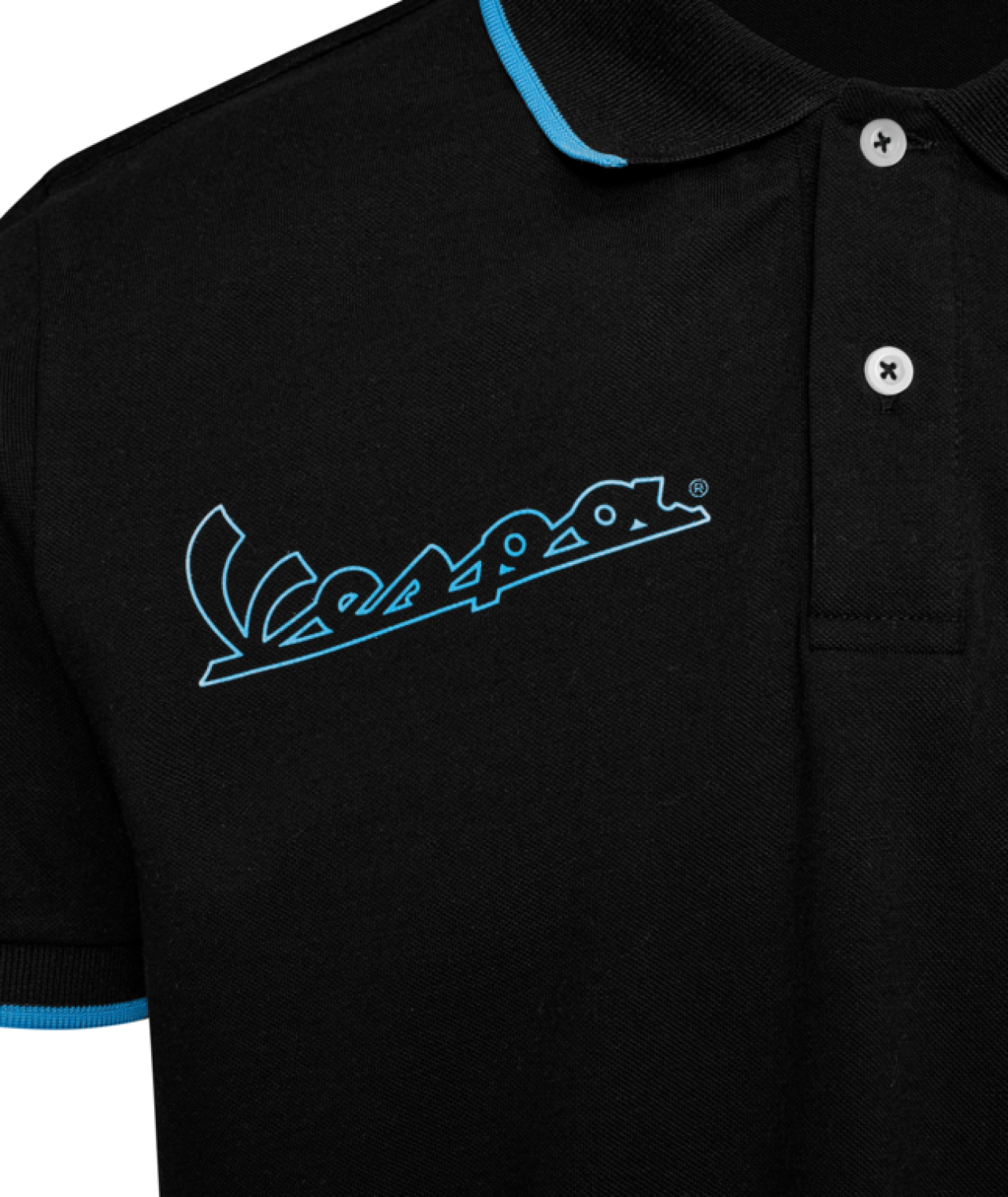 Polo Vespa nera della collezione DEC