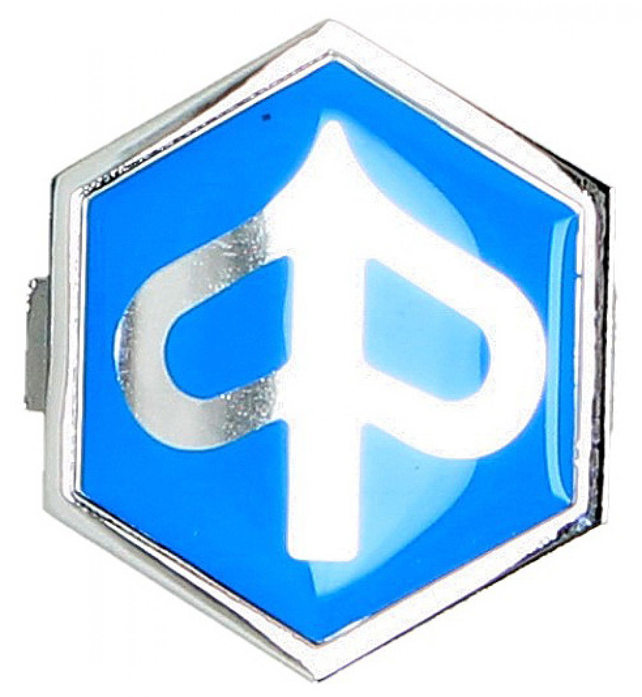 Emblema "PIAGGIO" a cascata, blu