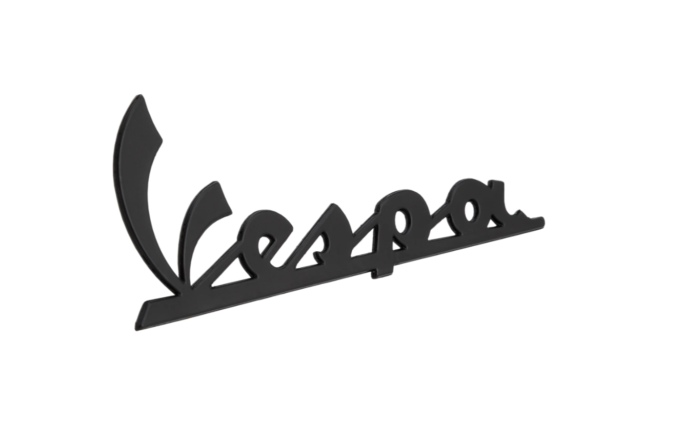 Scritta "Vespa" sullo scudo anteriore - nero lucido/antracite