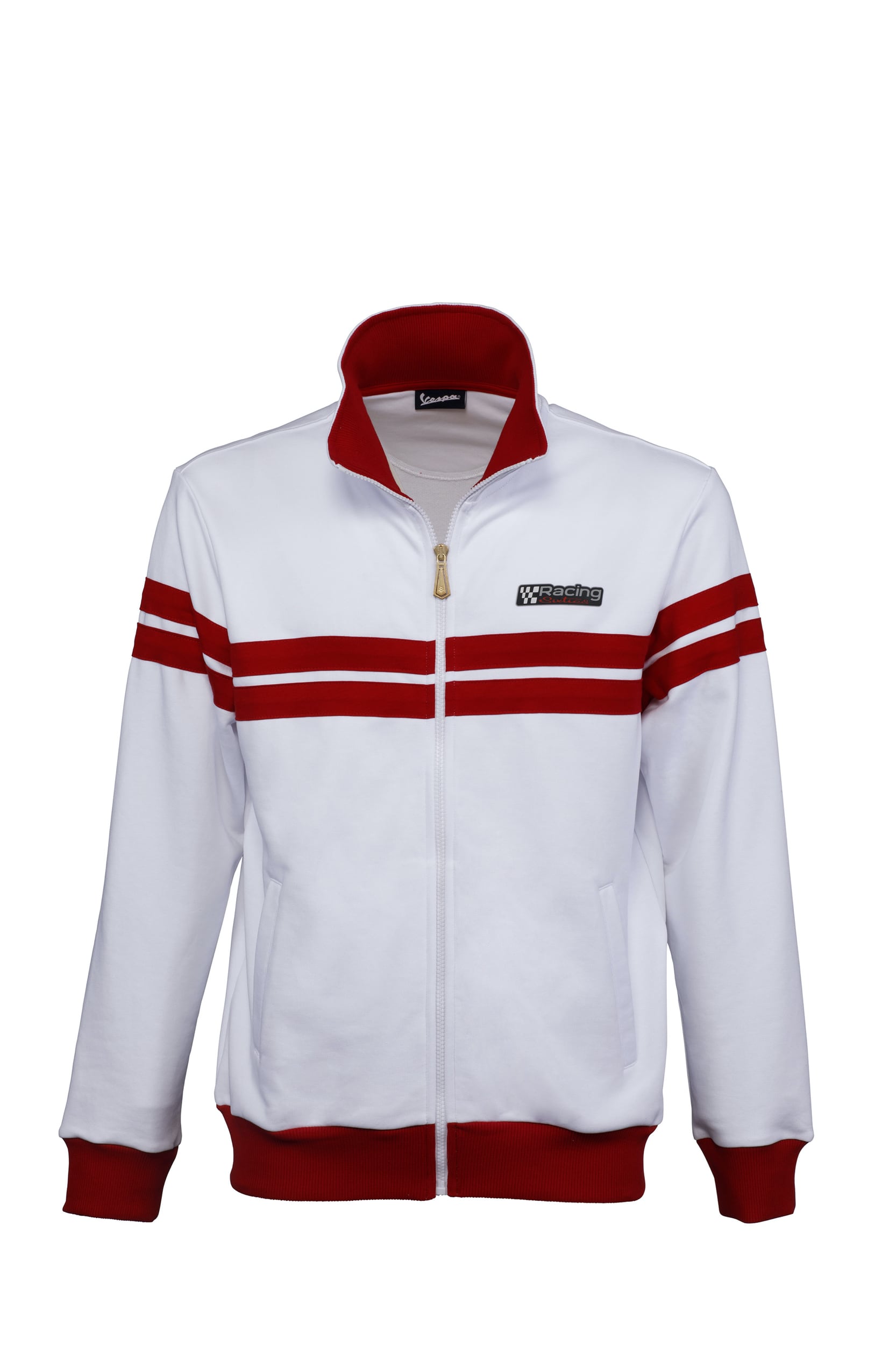 Felpa Vespa Giacca Racing Sixties bianco/rosso