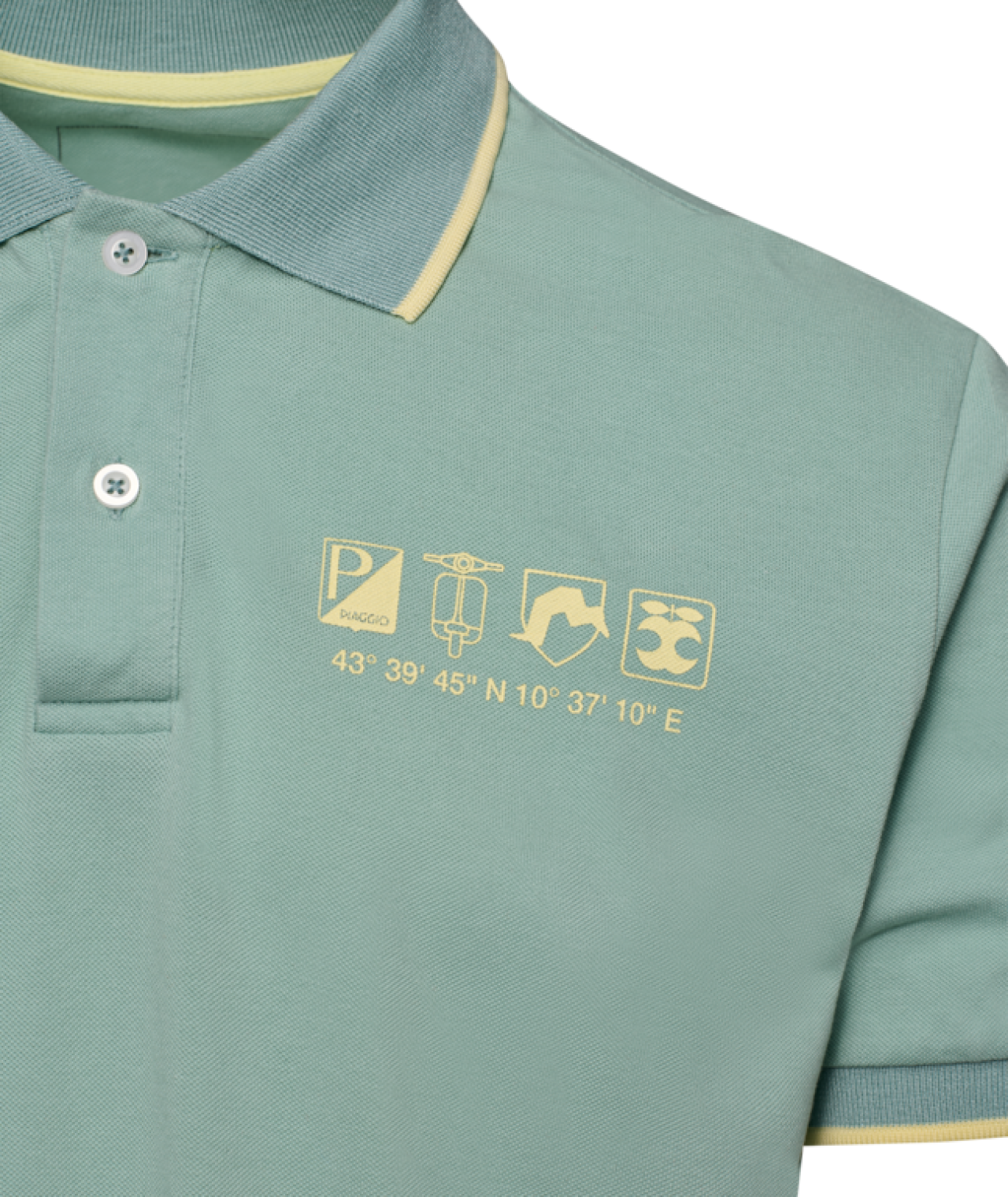 Polo Vespa Origin verde, collezione DEC