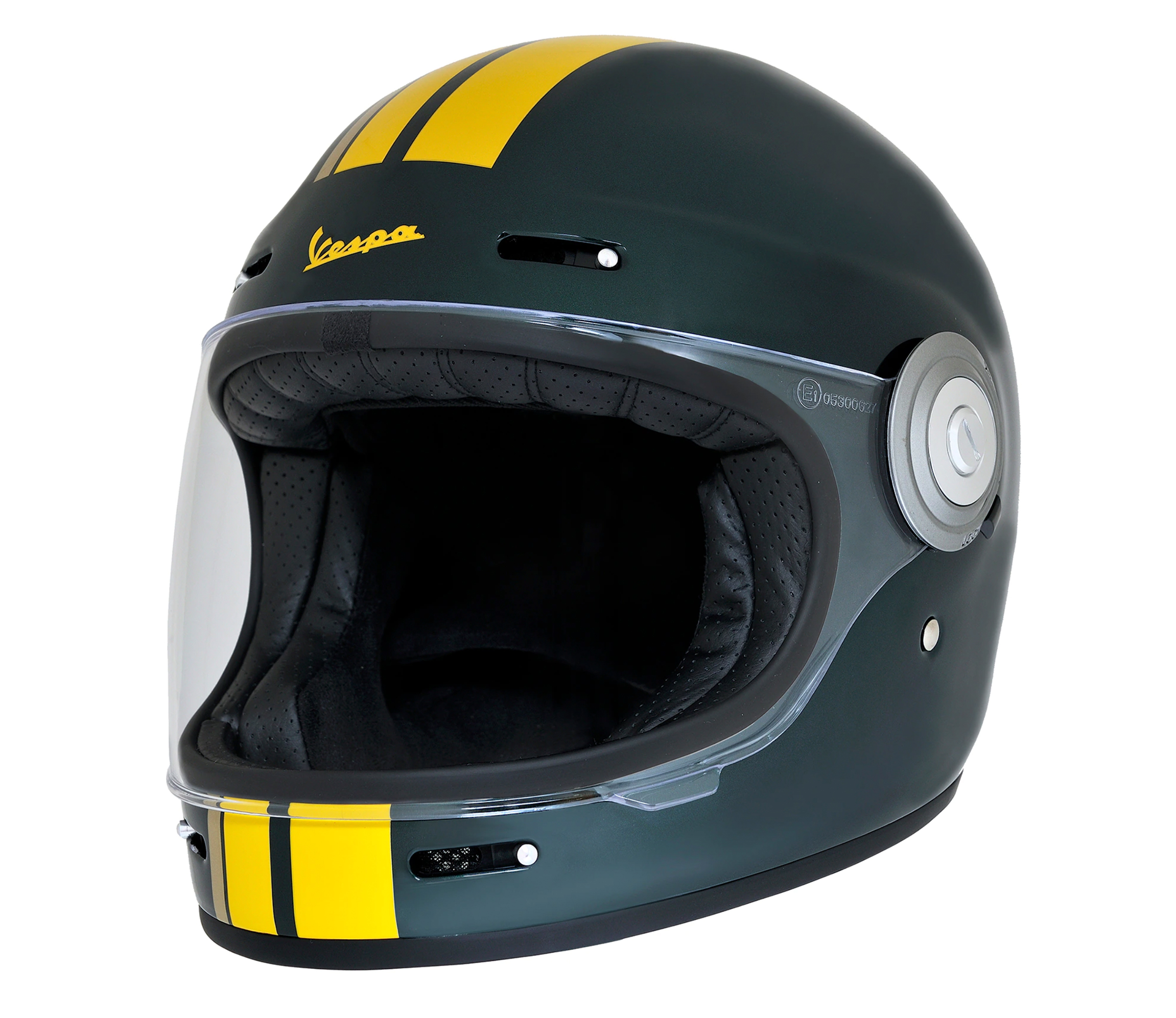 Casco integrale Vespa Racing anni '60 verde/giallo
