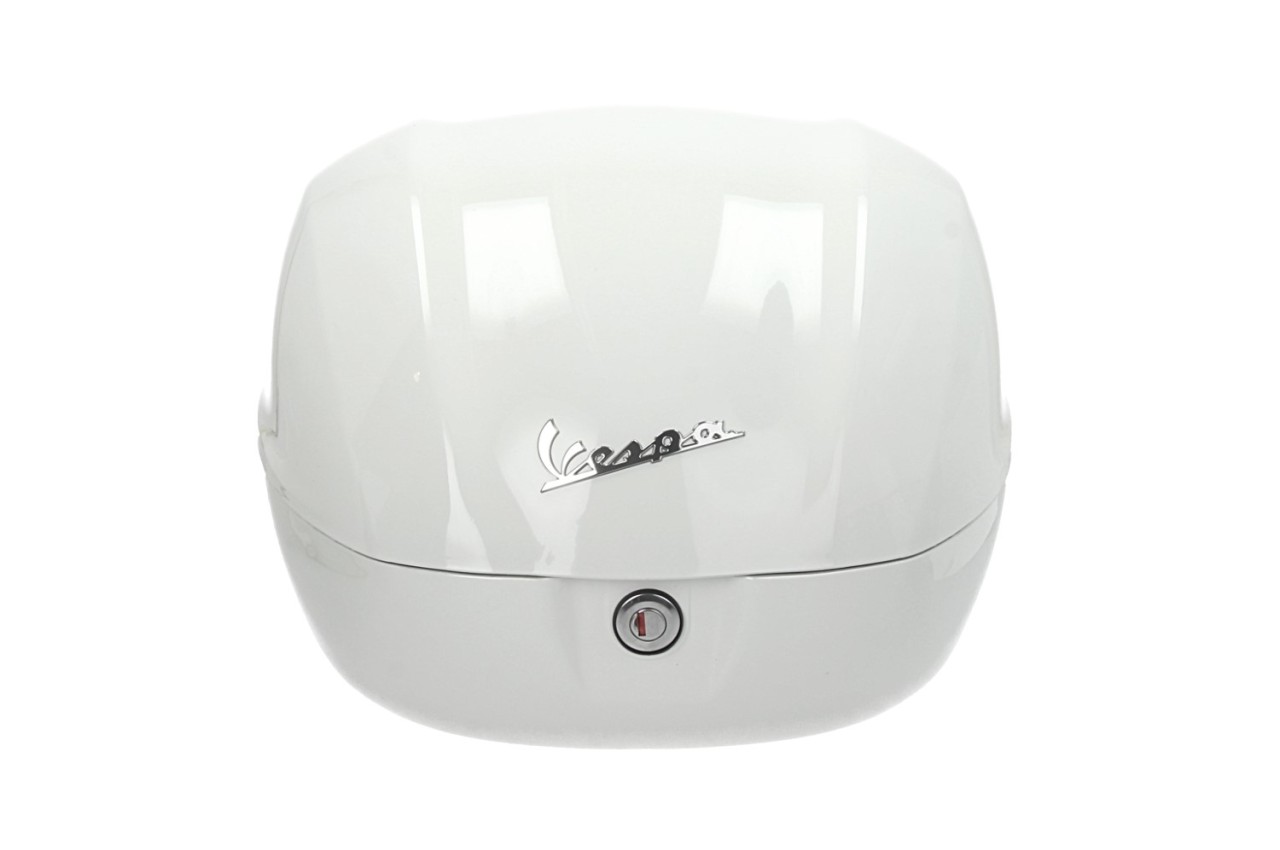 Baule Vespa da 32 litri bianco lucido B04 senza schienale