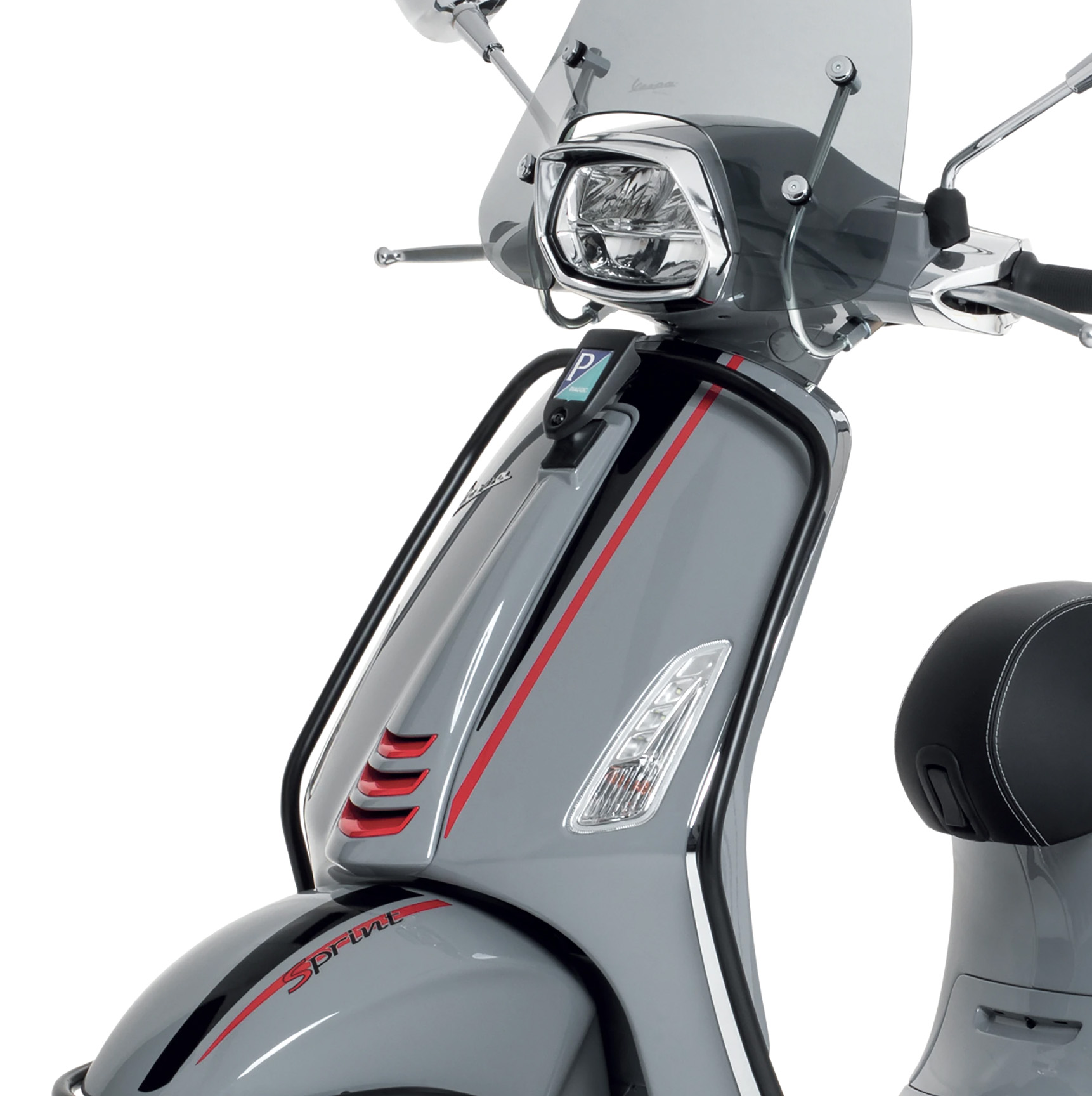 Barra paracolpi anteriore Vespa Primavera / Sprint / Elettrica - nero