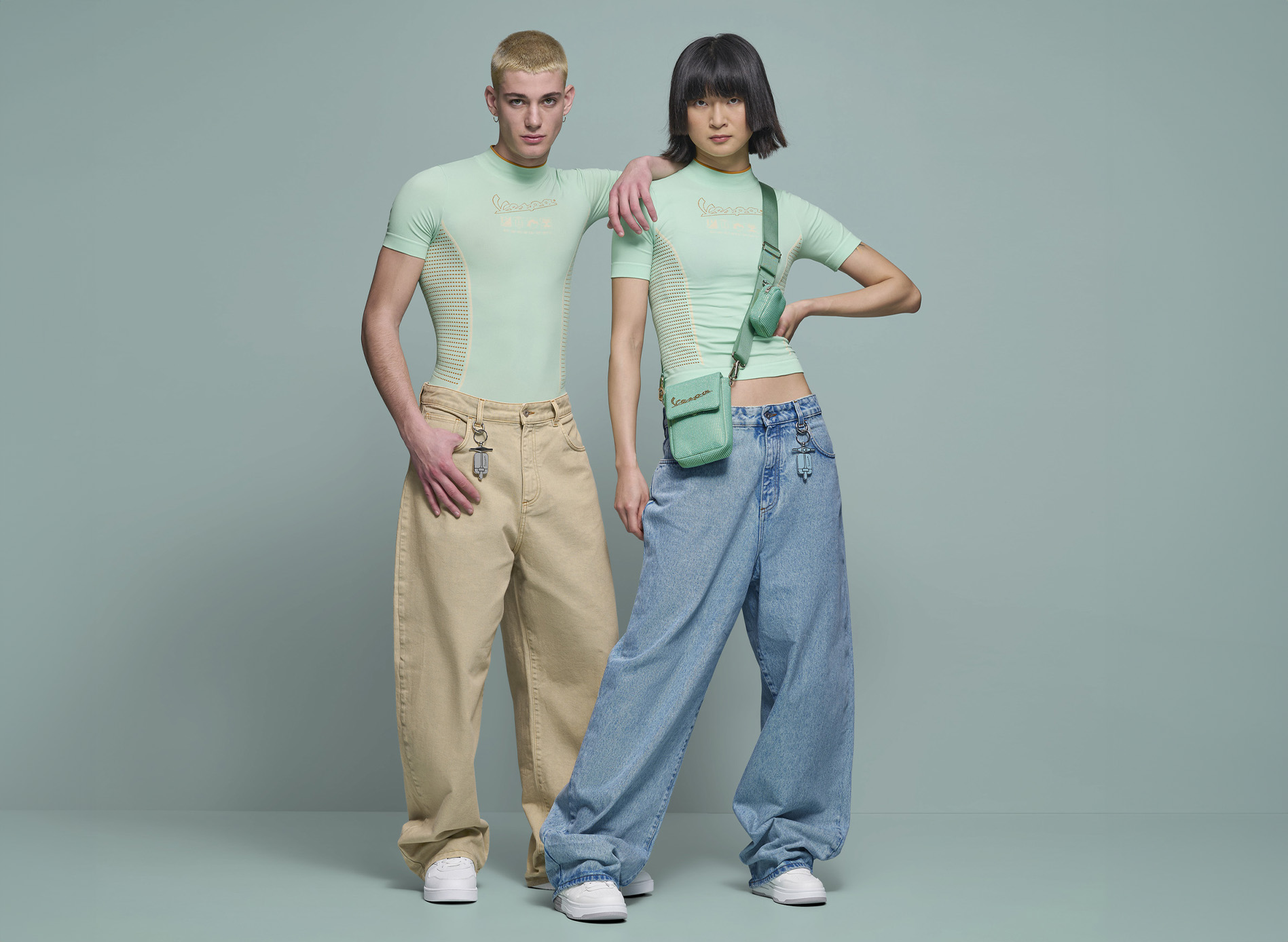 Borsa a tracolla Vespa Origine verde
