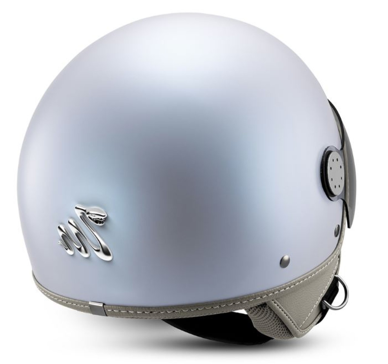 Casco jet Vespa 12° Anniversario Snake, argento