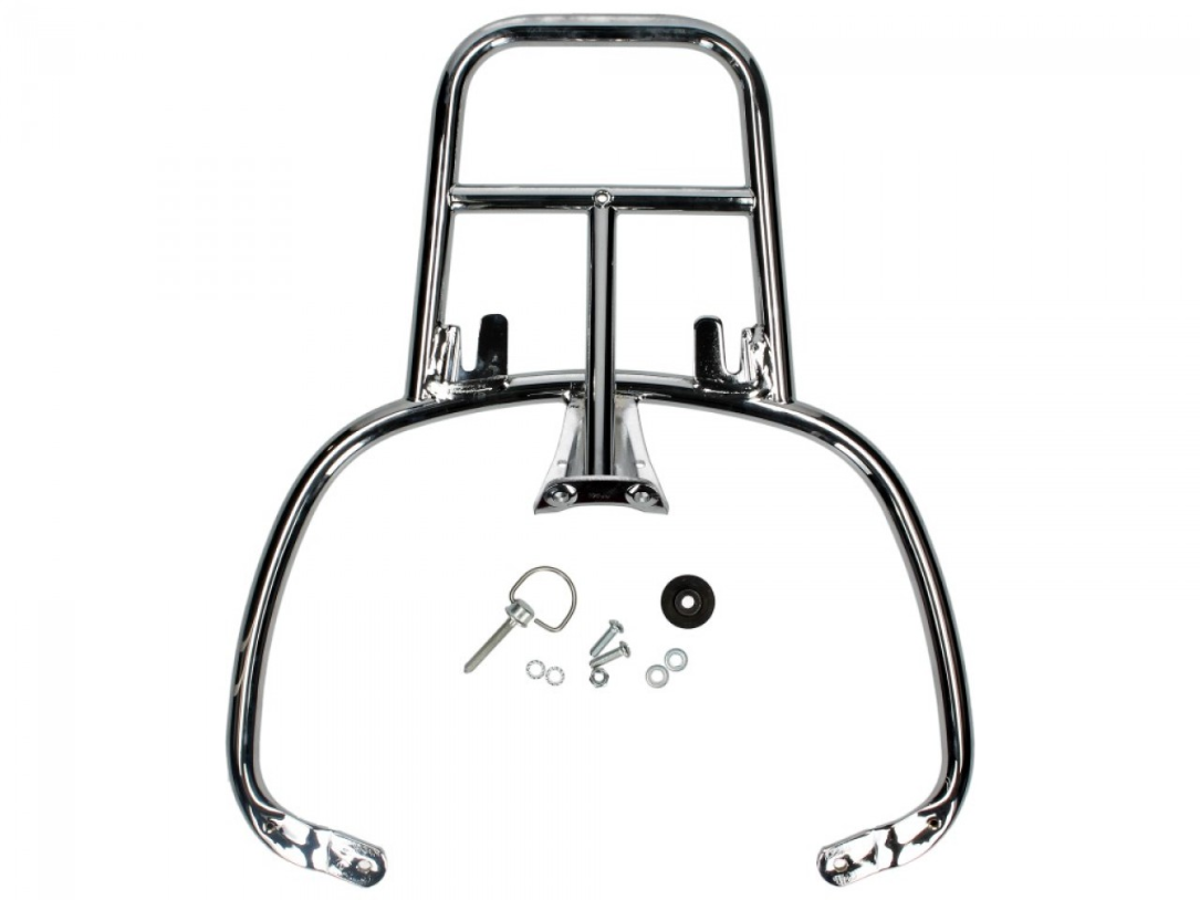 Portapacchi posteriore cromato per Vespa Primavera / Sprint / Elettrica