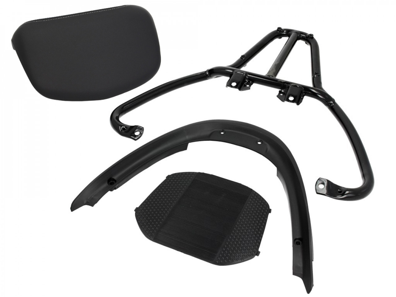 Kit bauletto (incl. piastra di fissaggio), 37 l, grigio per Piaggio MP3 125 / 300 / Sport HPE