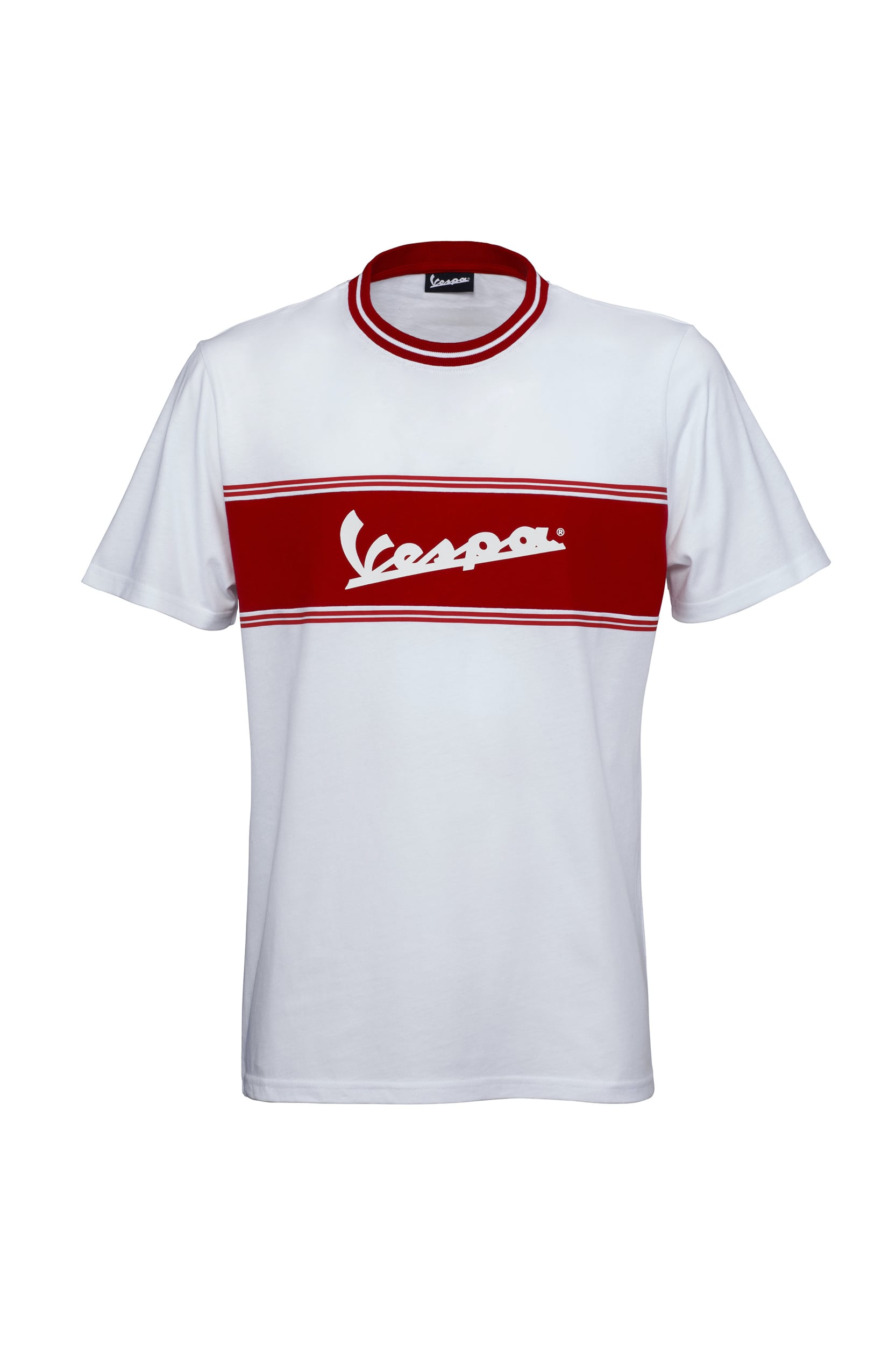 Maglietta Vespa Racing Sixties 60s bianco/rosso