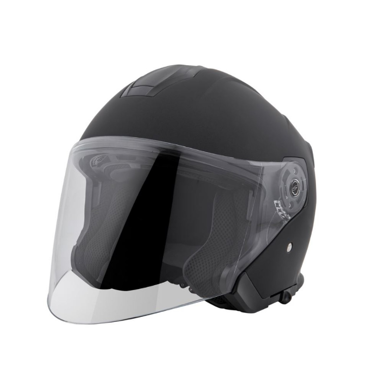 Casco jet Piaggio PFJ nero, opaco