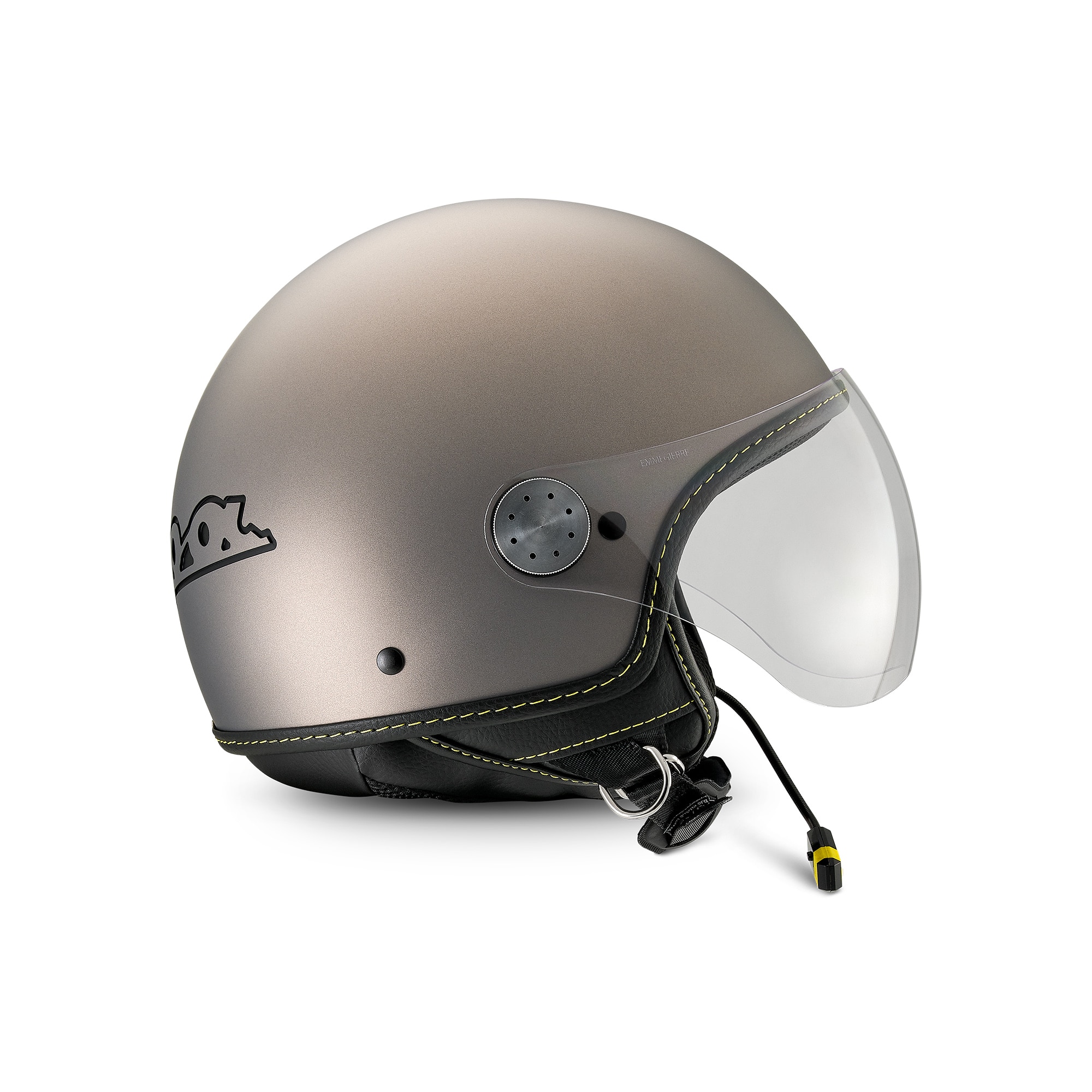 Casco jet Vespa Visor 4.0 Grigio Ottimista opaco - Bluetooth - L1