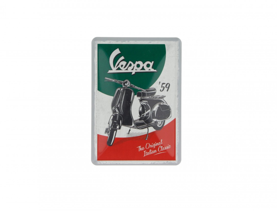 Cartolina di latta Vespa Il classico italiano