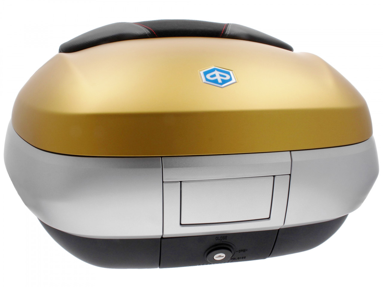Top Case 50 l, (LE_gold matt) incl. cuscino posteriore per Piaggio MP3 500 Sport Advance HPE