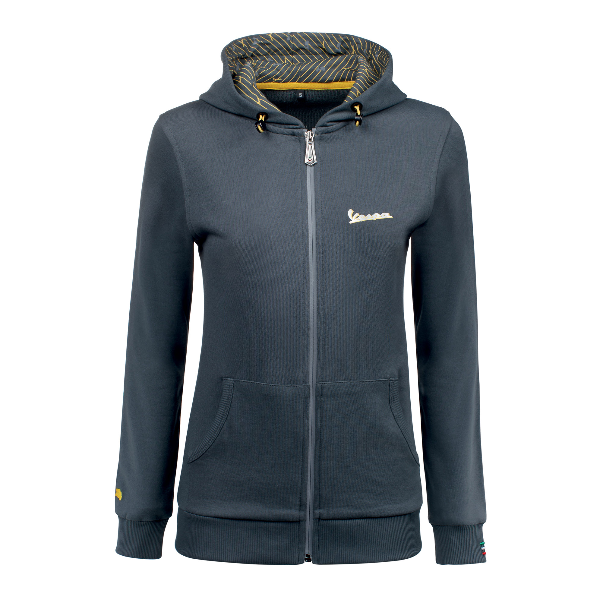 Vespa Sweat Shirt Graphic Fleece Jacket Ladies Grey