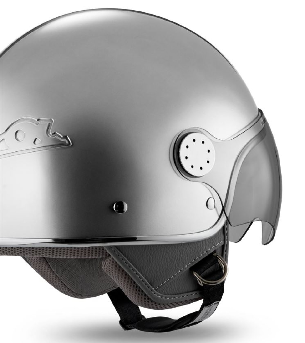 Casco jet Vespa Visor 4.0 DEC Blade argento opaco - S