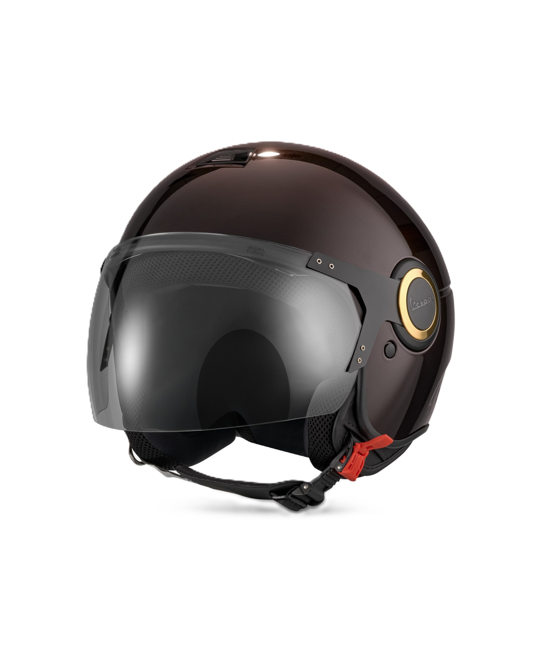 Casco jet Vespa Demi Jet 946 Horse marrone lucido