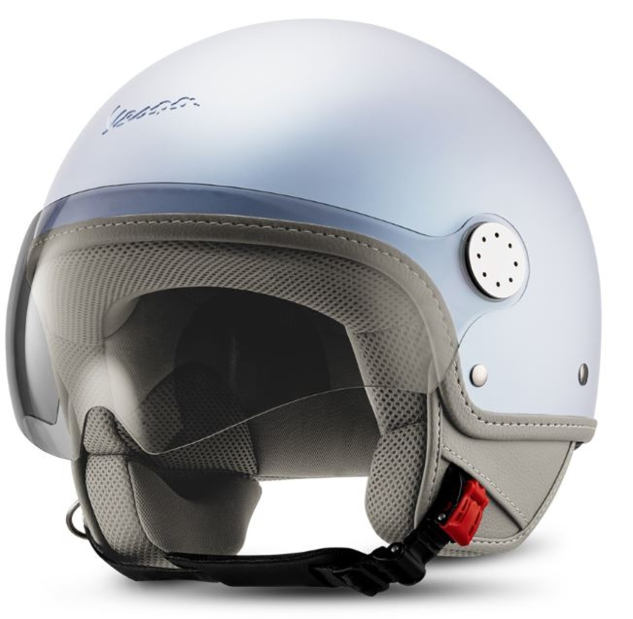 Casco jet Vespa 12° Anniversario Snake, argento